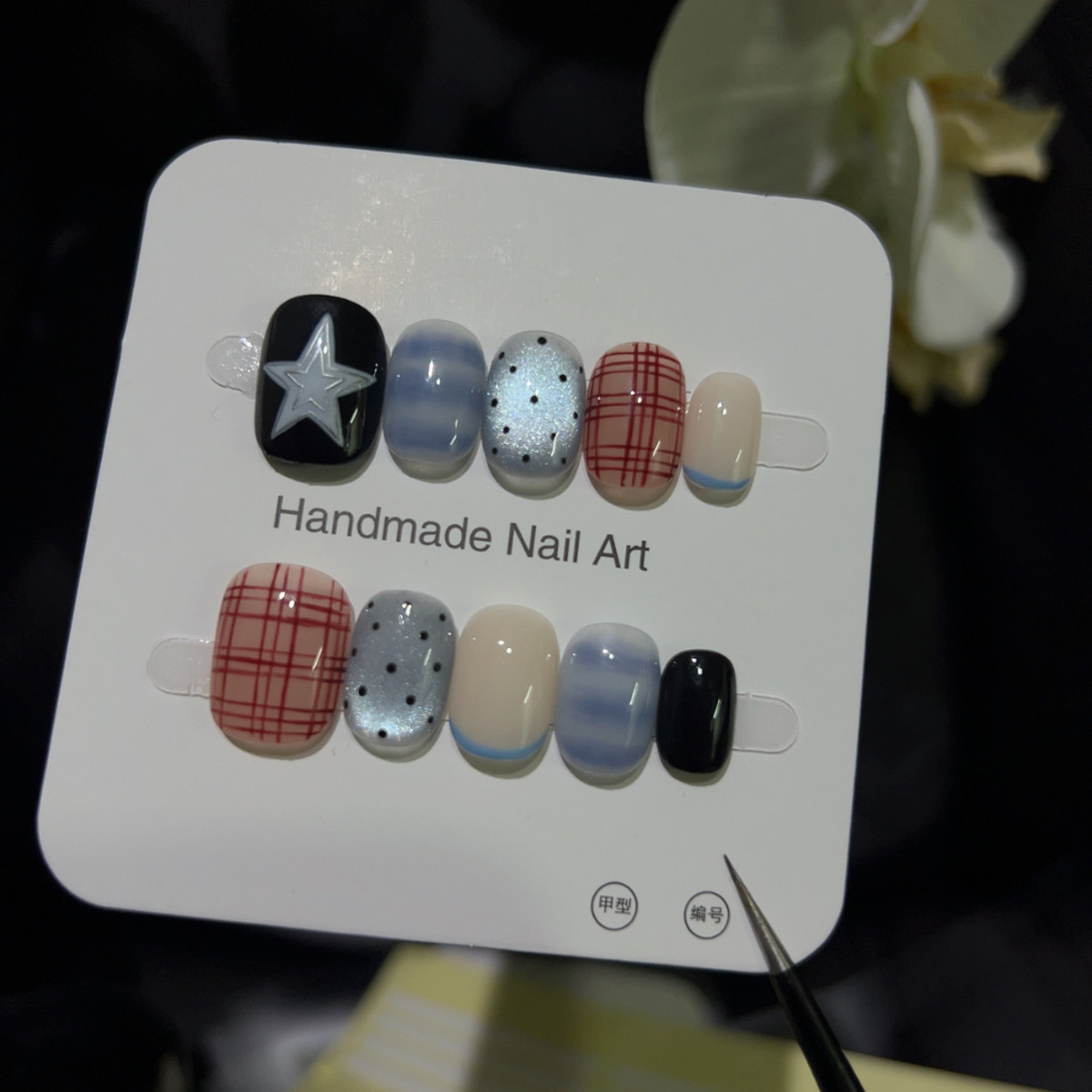 10PCS Glitter Cat Eye สั้นสแคว - Nail Art Eye Cat บทวิจารณ์และราคา