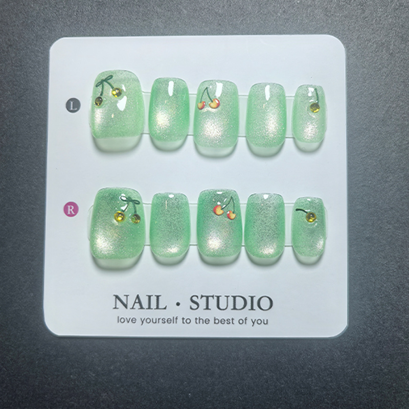 เล็บปลอมแบบกดติดลายตาแมว 10 ชิ - Nail Art Eye Cat บทวิจารณ์และราคา