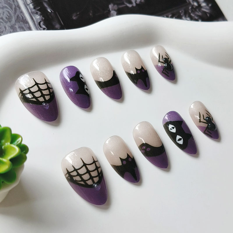 10 ชิ้น เล็บปลอมสำหรับผู้หญิง  - Nail Art Eye Cat บทวิจารณ์และราคา