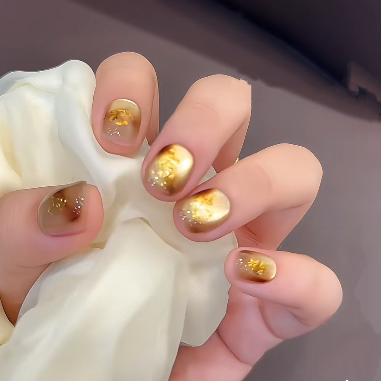 เล็บปลอมแบบกดติด 10 ชิ้น ทำมือ - Nail Art Full Cat Eye บทวิจารณ์และราคา