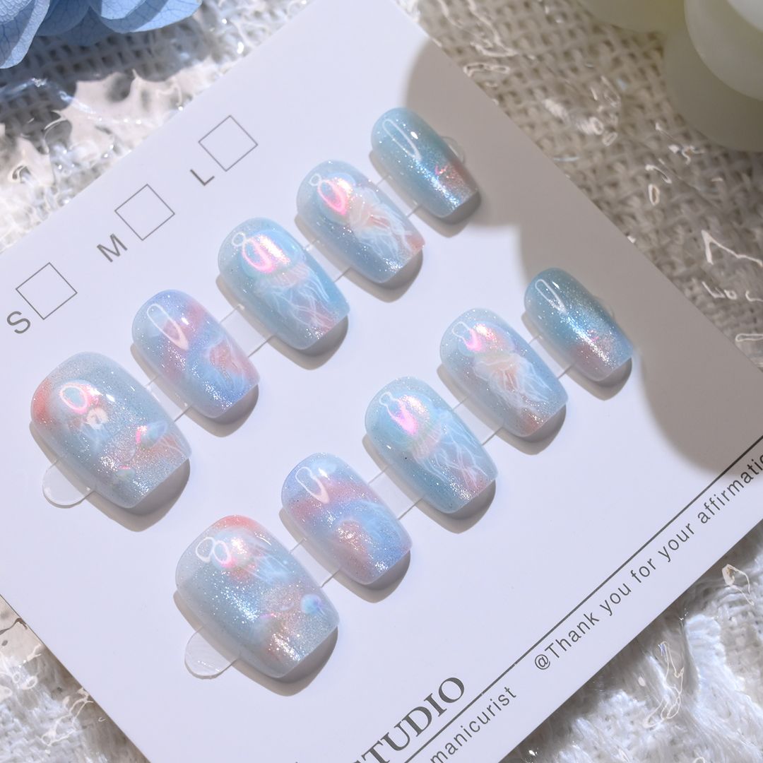 10 ชิ้นหญิงสาว Dreamy ปลาหางแม - Nail Art Eye Cat บทวิจารณ์และราคา