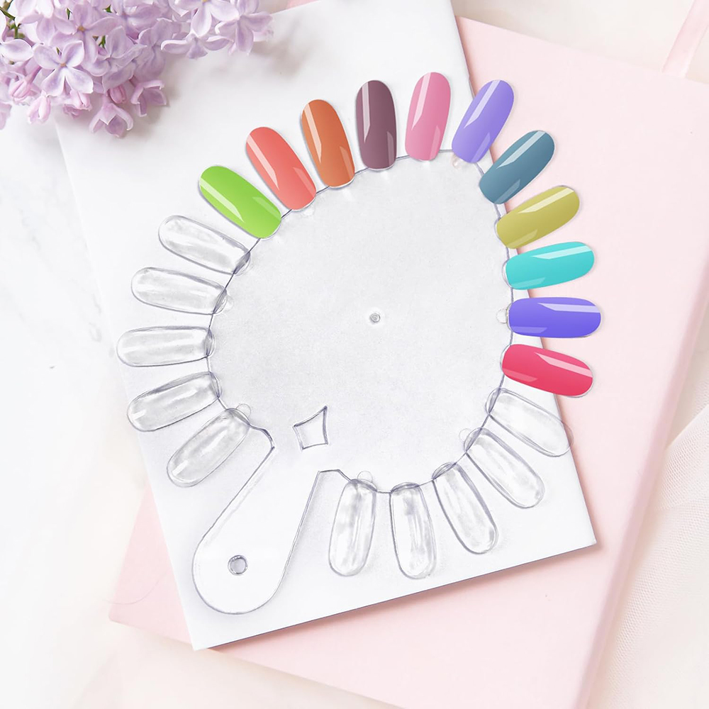 แผ่นแสดงสีเล็บรูปหัวใจ 10 ชิ้น - Nail Art Viral บทวิจารณ์และราคา
