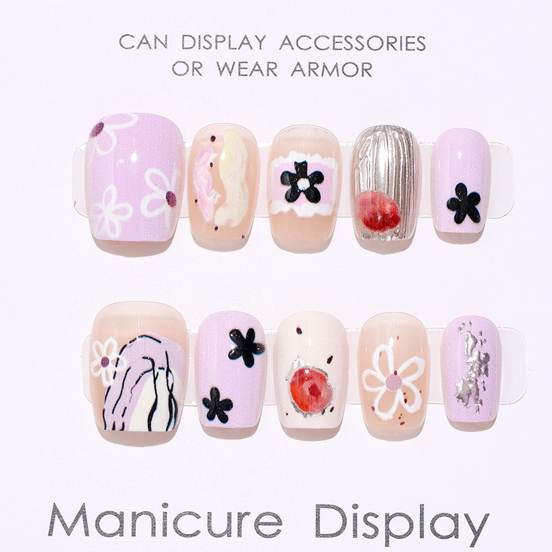 เล็บปลอมแบบกดติด 10 ชิ้น สไตล์ - Nail Art Eye Cat บทวิจารณ์และราคา