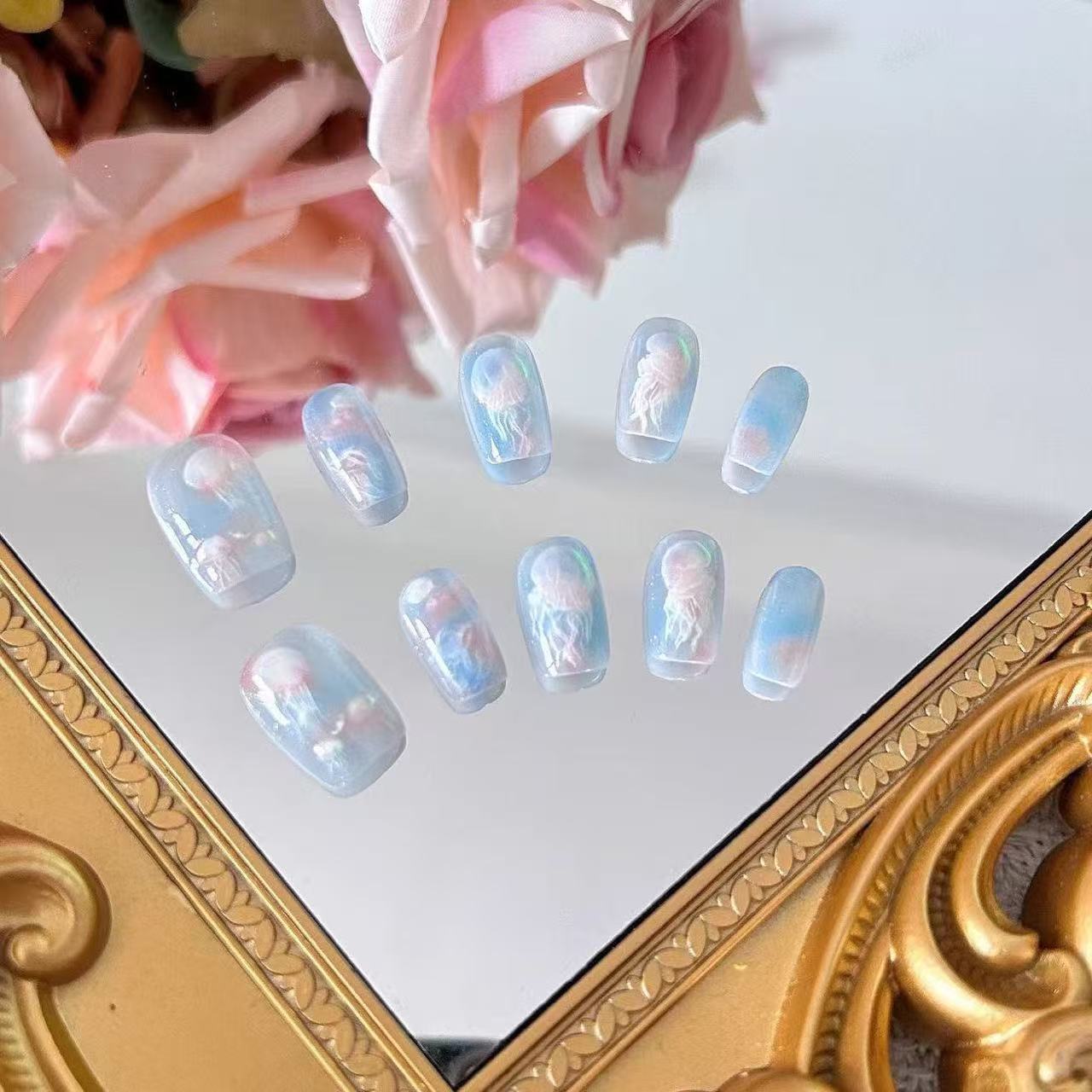 10 ชิ้นผู้หญิงสี Dreamy แมงกะพ - Nail Art Eye Cat บทวิจารณ์และราคา
