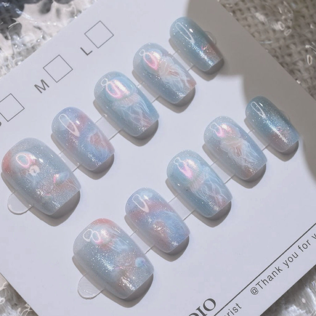 10 ชิ้นผู้หญิงสี Dreamy แมงกะพ - Nail Art Eye Cat บทวิจารณ์และราคา