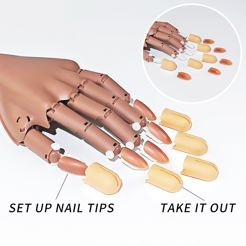 มือฝึกทำเล็บปลอม แบบมีข้อต่อขย - Nail Art Viral บทวิจารณ์และราคา