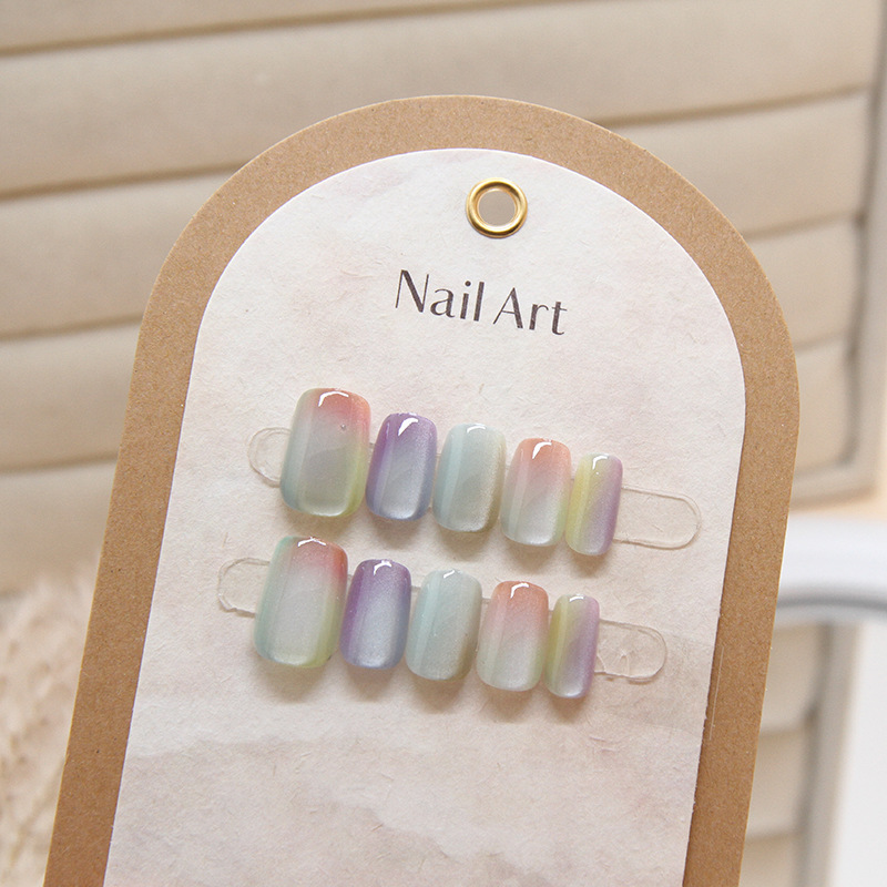 10 ชิ้นผู้หญิงแฟชั่นเก๋หลากสีแ - Nail Art Eye Cat บทวิจารณ์และราคา