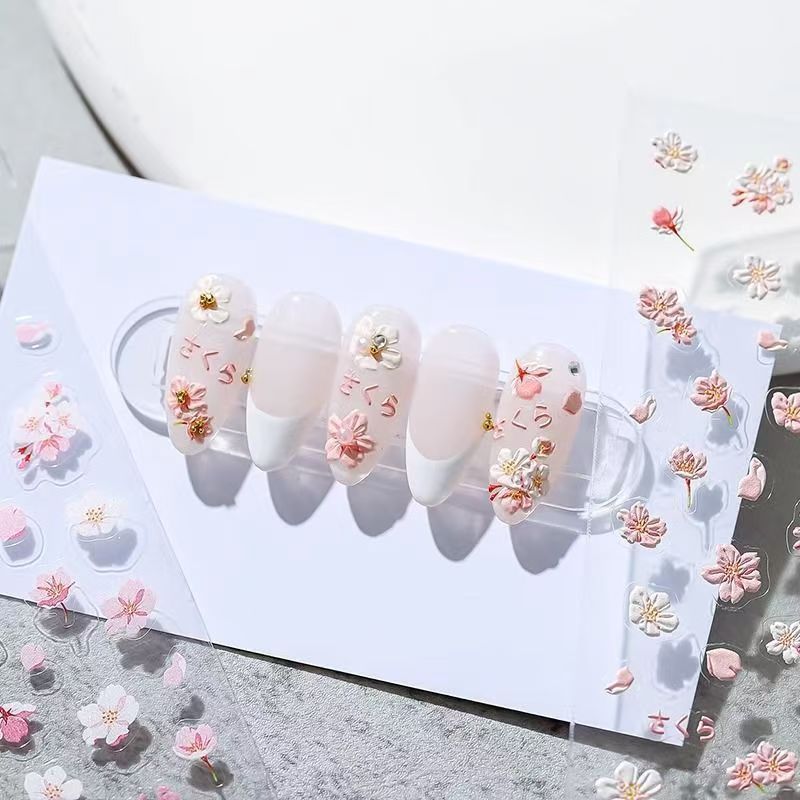 สติกเกอร์ติดเล็บลายดอกไม้ 1 ชิ - Nail Art Viral บทวิจารณ์และราคา