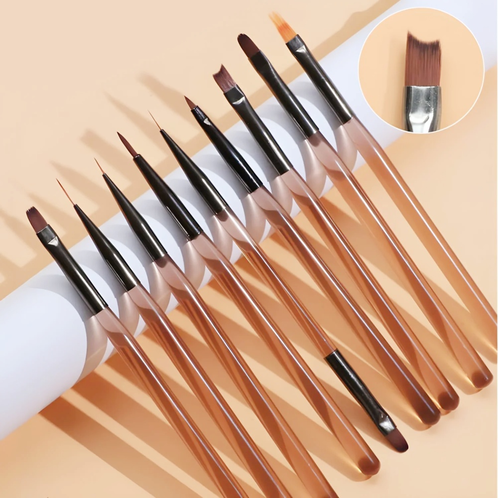 แปรงทำเล็บ 9 ชิ้น สำหรับตกแต่ง - Nail Art Viral บทวิจารณ์และราคา