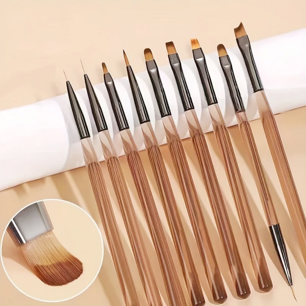 แปรงทำเล็บ 9 ชิ้น สำหรับตกแต่ง - Nail Art Viral บทวิจารณ์และราคา